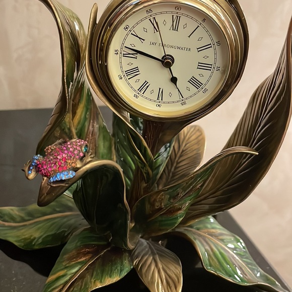 Jay Strongwater Enamel Desk Clock - Picture 2 of 2